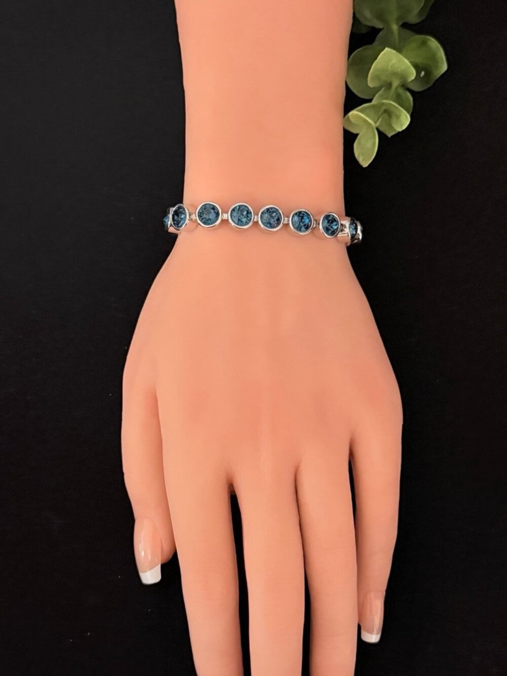 Touchstone Crystal Deep Blue Bead Bracelet - Picture 8 of 8
